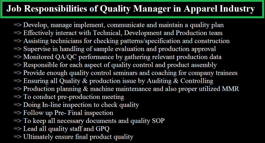 Lead Quality Assurance Manager Job Description