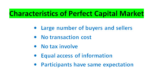characteristics of a perfect market