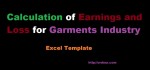 Calculation of Earnings and Loss for Garments Industry