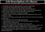 Buyer Job Description: Responsibilities of Buyer