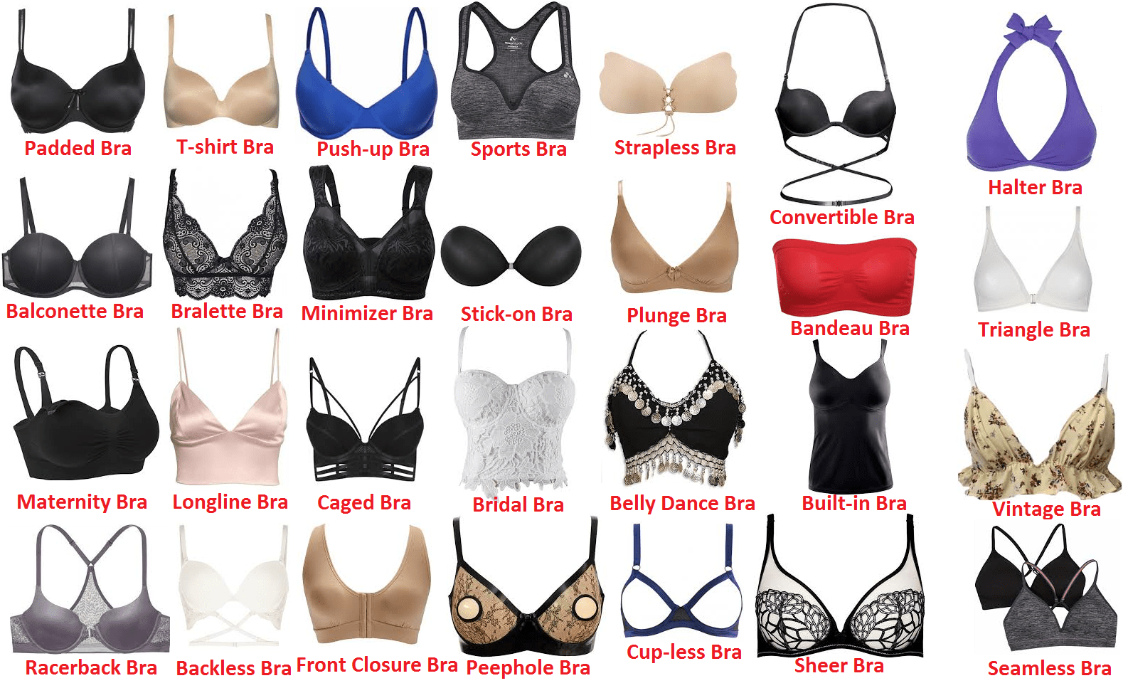Types of Bras for Gorgeous Look [Select Right One]