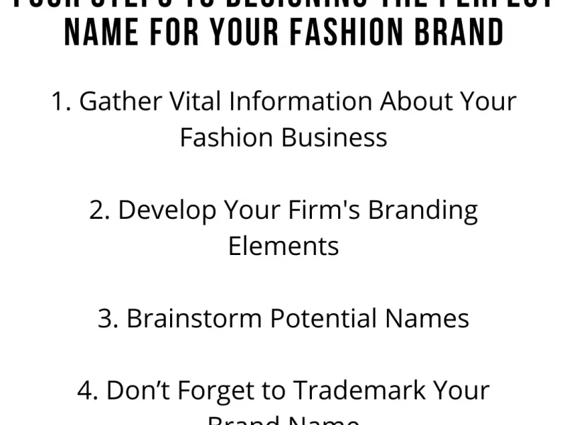 Steps to Designing the Perfect Name for Your Fashion Brand