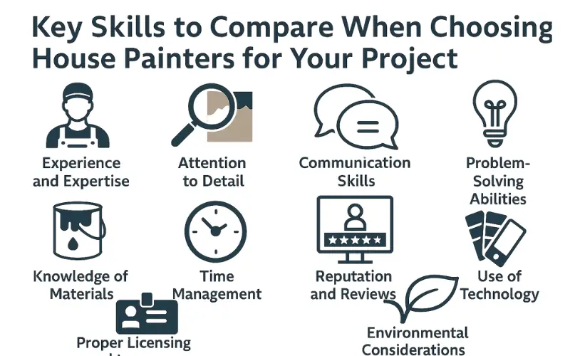 Key Skills to Compare When Choosing House Painters for Your Project
