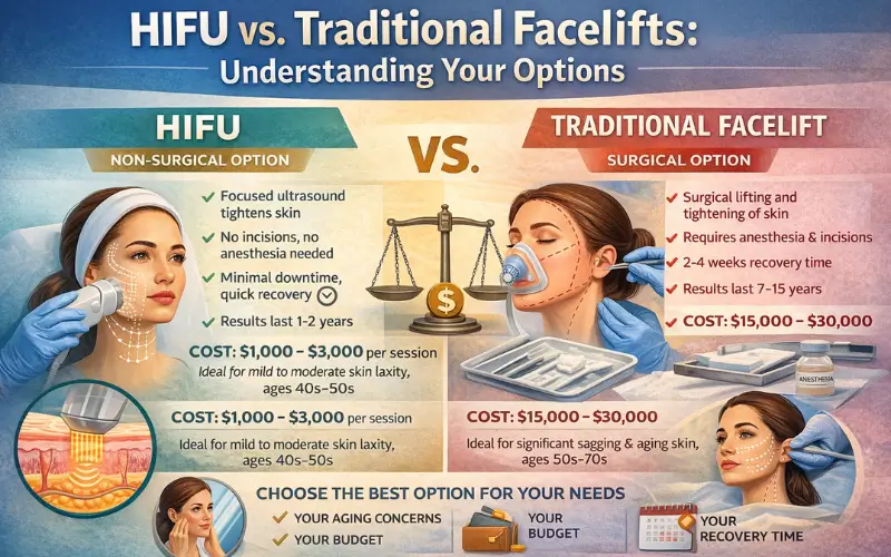 HIFU vs traditional facelift