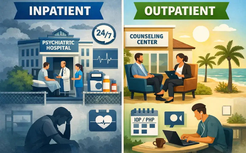 Inpatient vs Outpatient Mental Health Treatment Orange County