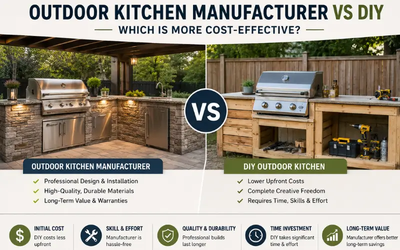 outdoor kitchen manufacturer vs DIY