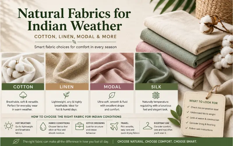 Natural Fabrics for Indian Weather: A Practical Guide to Cotton, Linen, Modal and More