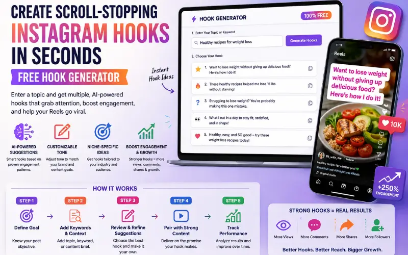 Create Viral Reels with the Best Instagram Hook Generator