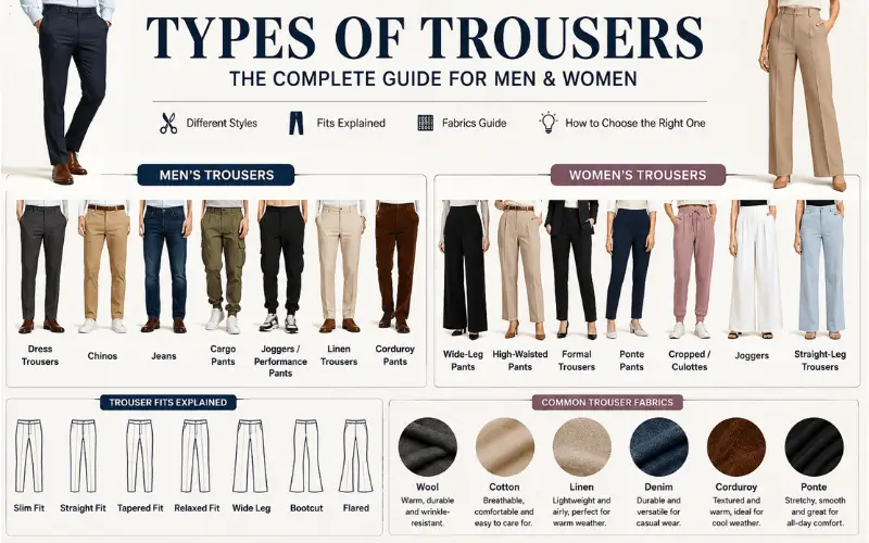 types of trousers