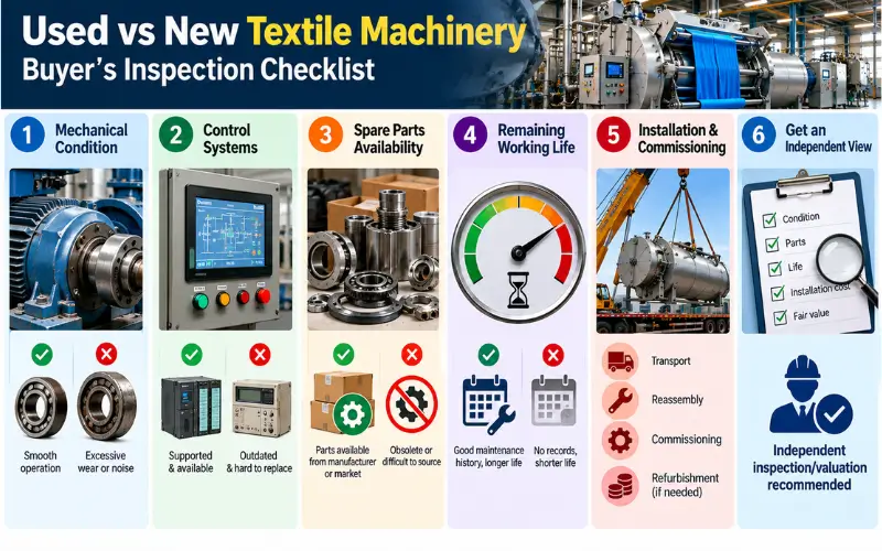 Used vs New Textile Machinery: A Buyer’s Inspection Checklist