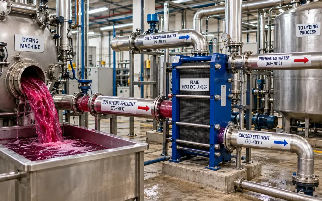 heat recovery dyeing effluent